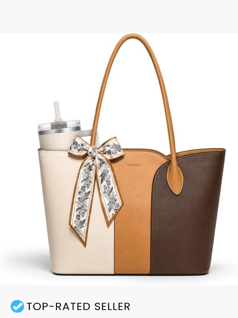 Professional Work Tote Bag For Women Laptop Fits 15.6 Faux Leather Office Tote